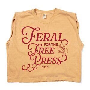 NPR Feral for the Free Press Muscle Crop Women's Tee